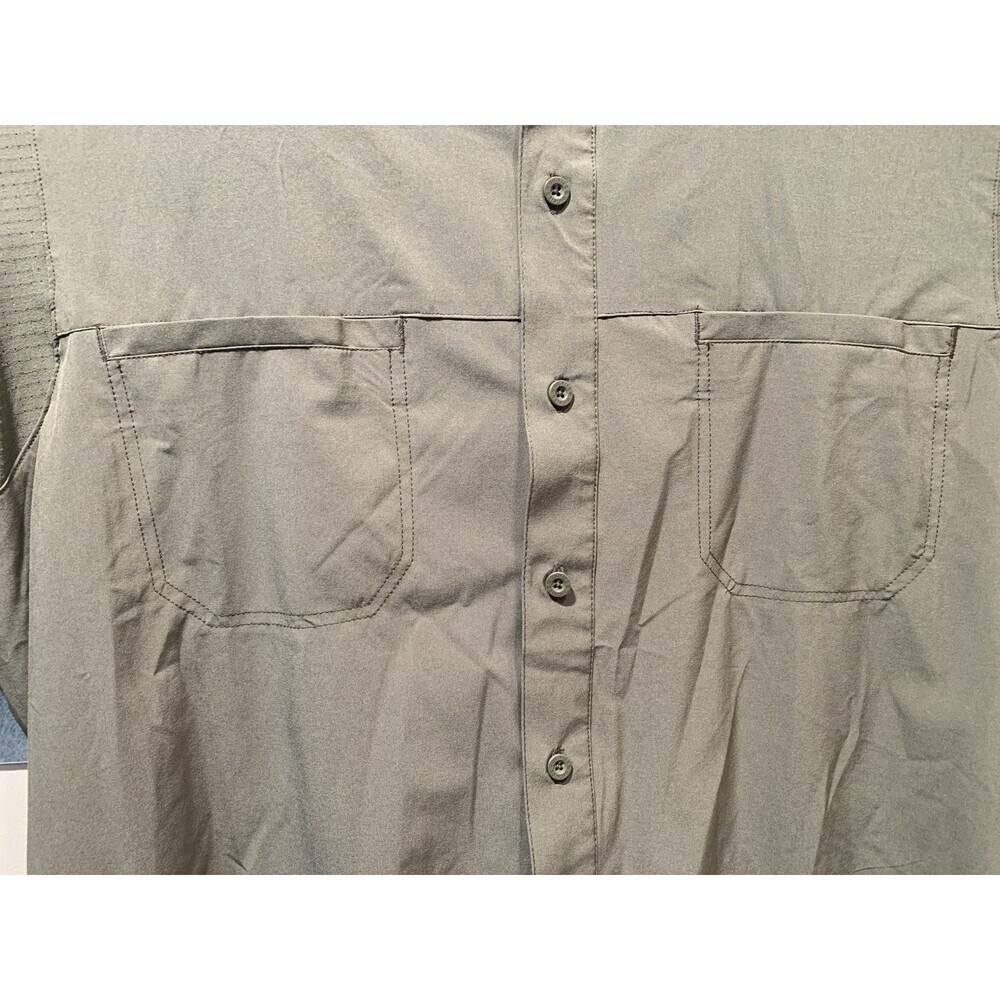 Dickies Vented Gray Long Sleeve Be Cool Performance Button Up Work Shirt 2XL - Picture 11 of 16